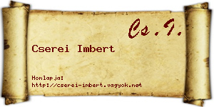 Cserei Imbert névjegykártya